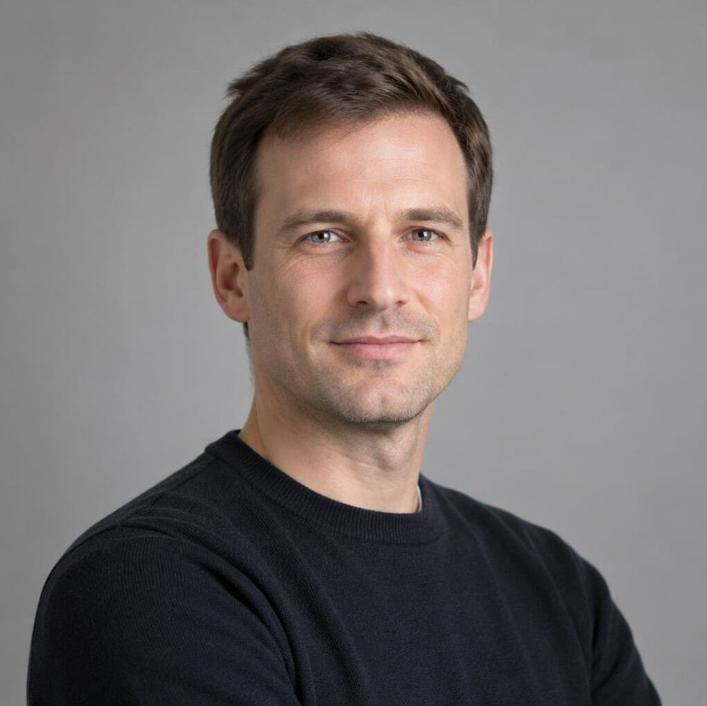 Man with short hair vision engineer portrait