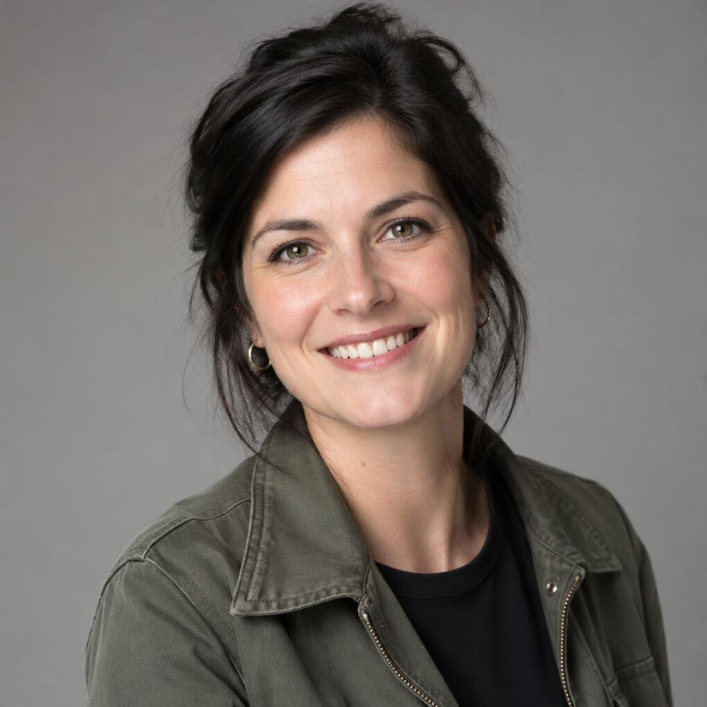 Smiling woman lighting designer portrait